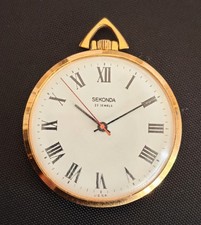 FRACKUHR SEKONDDA RAKETA 2209 MADE IN USSR VERGOLDET 23RUBINE GEBRAUCHT