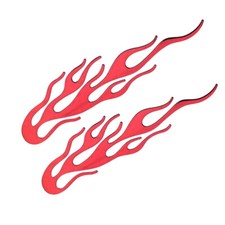 2 Flammen Autoaufkleber 3D