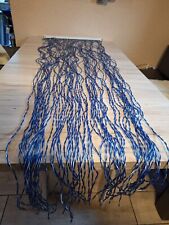 Türvorhang String 60x190 cm blau Silber Fliegenvorhang Camping Caravan Vorhang
