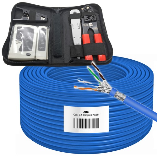 50m cat8 set verlegekabel - 50m,