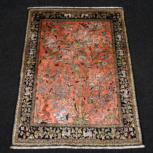 Seidenteppich ghom 118 cm - 118, x
