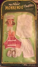*z476* MONCHHICHI Outfit Monchichi "Barbeque Barnie" MONKENOO für TOHO *RARITÄT