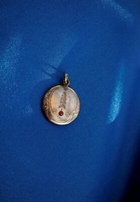 Anhänger Trachten Hochzeit Gold Art Deco Jugendstil Rubin bordeaux rot Antik!