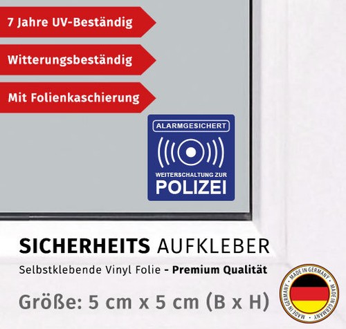 Aufkleber alarmanlage polizei - aufkleber,