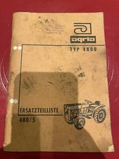 Agria Ersatzteilliste Liste Handbuch Ersatzteile Typ 4800 480/5