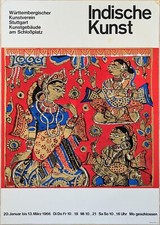 Poster Plakat - Indische Kunst - Siebdruck - Kunstverein - Stuttgart 1966