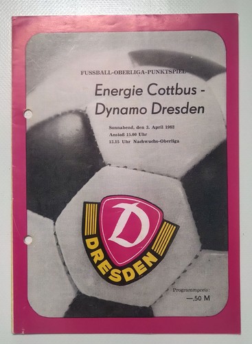 Fußball programmheft 1982 - fußball,