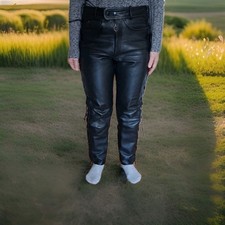 Motorrad Schnürleder Hose Gr