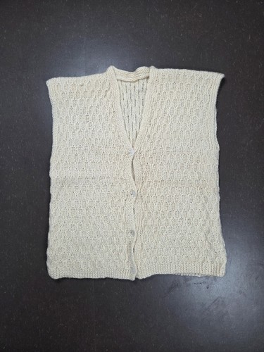 Vintage strickweste beige - strickweste,