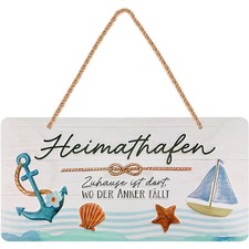 Blechschild retro heimathafen - retro,