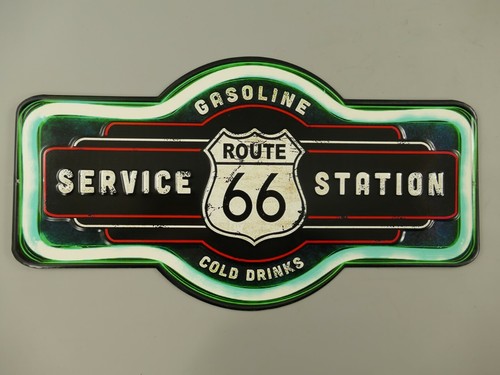Blechschild route garage - blechschild, 66