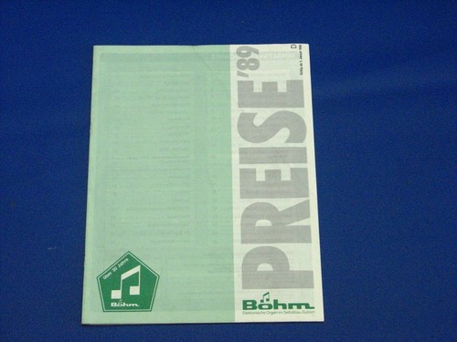 Böhm preisliste 89 - dr.,