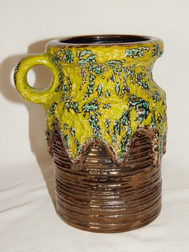 Giftgrüne fat lava vase mit - fat,