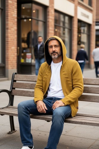 Herren strickjacke mit - herren,