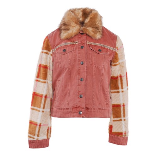 Desigual jeansjacke rosa - jeansjacke,