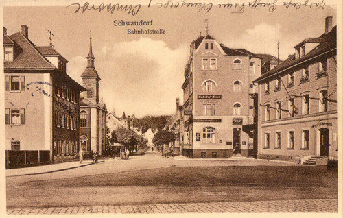 Schwandorf bahnhofstraße - ak,