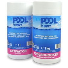 myPOOL SET Aktivsauerstoff 2,0 kg Wasserpflege ohne Chlor geruchsfrei Pool Spa