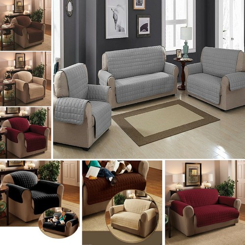 Gesteppter sofaschoner - gesteppter,