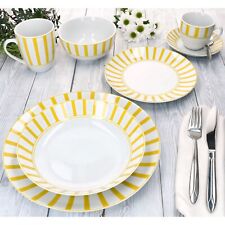 6er Set Split Gelb Porzellan