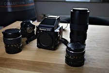 Mamiya 645 Pro Analoge Mittelformat Kamera - 3 Objektive -viel Zubehör- TOP