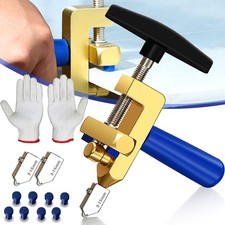Glasschneider 2 in 1 Glass Cutting Tool Set Manuell Fliesenschneider mit 3 kling
