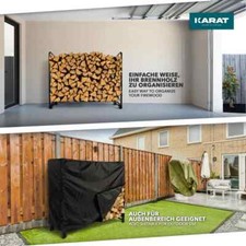 Kaminholzregal Feuerholzregal Holzaufbewahrung Feuerfest | 2 Größen | Patmos |