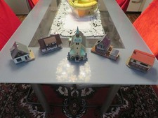 TT  Kirche Börnichen und 4 x Wald- Berg- Dorf-Häuser