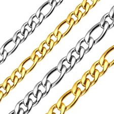Figarokette 7 mm 750er Gold 18