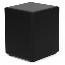 Sitzwürfel Kunstleder Schwarz