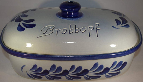 Brottopf grau blau - brottopf, oval