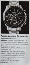 Seiko Ananta Chronograph Watch
