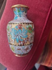Cloisonne Vase, Blumendekor