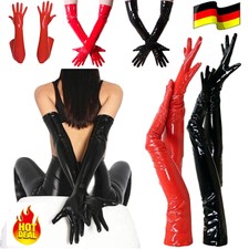 Sexy lange Wetlook Handschuhe