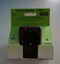 W020-898: Isotronic Gerätestecker Stecker Uno 1 Fach 250 Volt braun Netzteil 