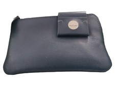 Maître Klassische Leder Geldbörse Blau Damen Portemonnaie Reißverschluss