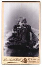 Fotografie Peter barth Nachf., Elberfeld, Herzogstraße 11, Kleinkind im riesige 