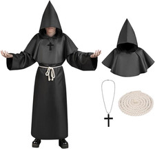 Mönch Robe Kostüm Kinder 4PC