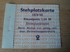 Eintrittskarte Ticket Dynamo Dresden HFC Chemie DDR Fussball Oberliga