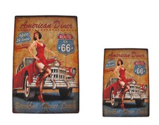 Blechschild "American Diner"