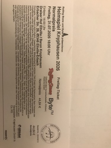 Festivalticket heimspiel - festivalticket,