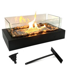 Bio Ethanol Kamin Tischkamin Tischfeuer Terrasse Glaskamin mit Löschhilfe