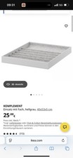 IKEA KOMPLEMENT Einsatz mit Fach hellgrau 40x53x5 cm – Schubladeneinsatz