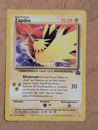 Pokemon zapdos promo - zapdos, 23