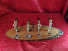 Alter Kleiderhaken Hut Hagen Jäger Jacken Förster Aufhänger Tier Fuß Holz (4789)