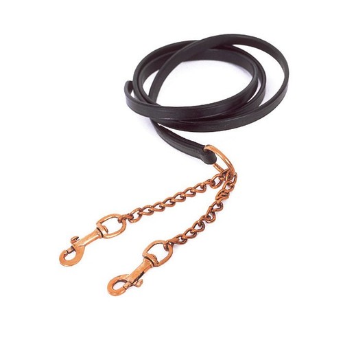 Leder bleizügel mit kette - mit, in