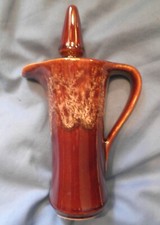 Kernewek Goonhavern Keramik Öl/Essig Glasur & Deckel, in brauner Wabenglasur.