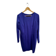 H&M Kleid Damen Gr L Royalblau