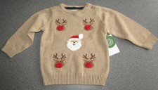 Baby Weihnachtspullover braun