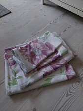 4tlg Baumwoll Bettwäsche 135x200/80x80 Bunt