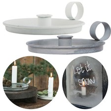 Vintage Metall Kammerleuchter Henkel Stabkerzen-Halter Kerzen-Ständer Leuchter